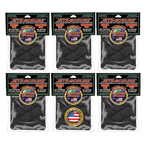 Jetz-Scrubz Original Magic Scrubz Scrubber Sponge Rectangle (6-Pack)