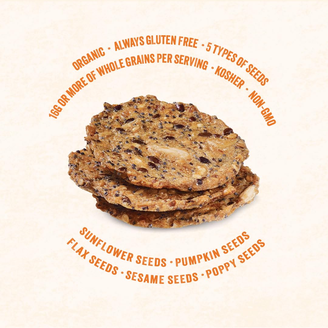 Mary's Gone Crackers Super Seed Crackers, Everything, 4 Ounce (Pack of 1), Organic Plant Based Protein, Gluten Free