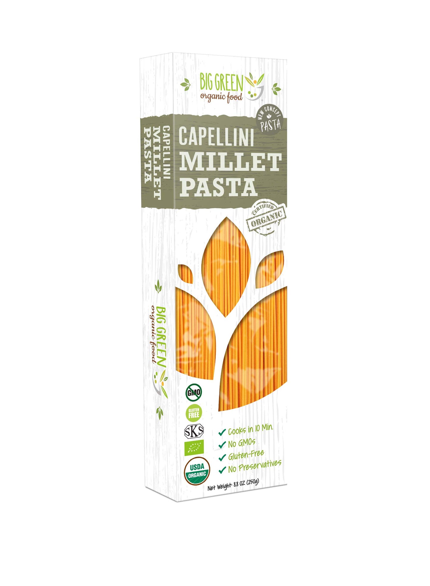 Organic Millet Capellini, 8.8oz, New Concept Pasta (2)