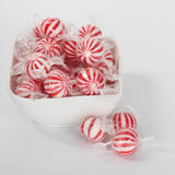 Peppermint Candy Balls - 5 lb Bulk - Red & White Striped Hard Mints - Individually Wrapped Mint Hard Candy