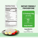 Soeos Organic Konjac Noodles, Angel Hair Pasta, 9.5 oz (270g)*6 Pack, Low Calorie, Low Carb, Keto and Paleo Friendly Shirataki Noodle, Gluten-Free