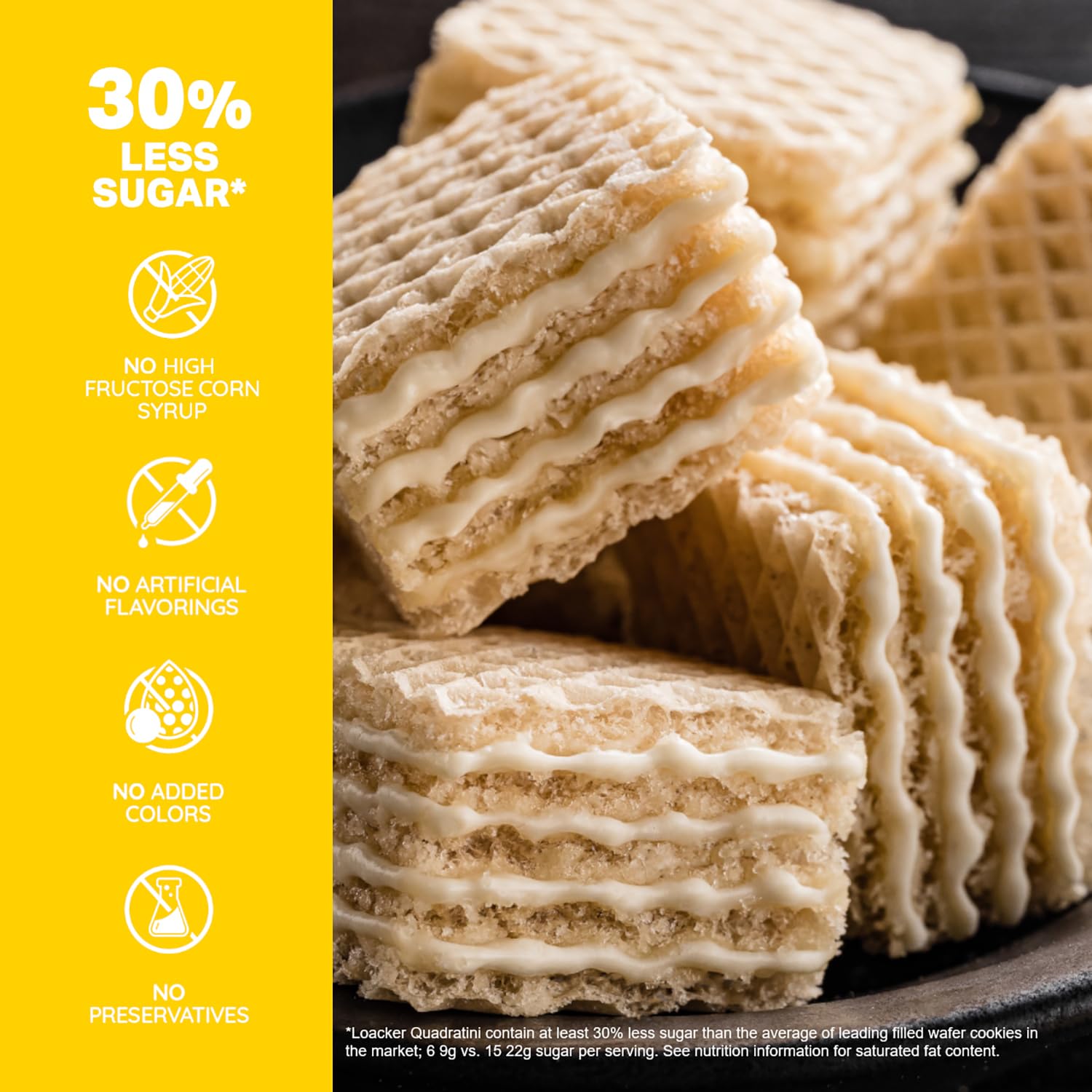 Loacker Quadratini Fruity Variety Pack Wafer Cookies LARGE - Mix of Lemon, Vanilla, and Raspberry Yogurt - Premium Crispy Bite Size Wafers - LARGE