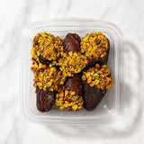 Nuts Factory Chocolate Dates - Dubai Style Milk Chocolate Covered Dates with Kataifi, Pistachio Sauce & Crushed Pistachios, Gourmet Stuffed Dates