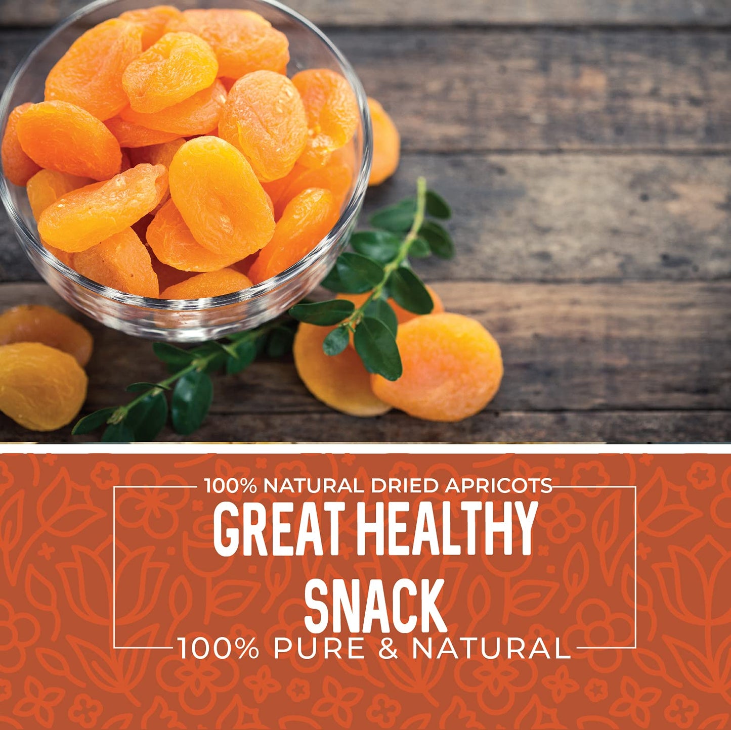Dried Apricots No Sugar Added, 1 Pound. Turkish Apricots Dried Fruit, Dry Apricot Bulk, Apricots. All Natural, Non-GMO.