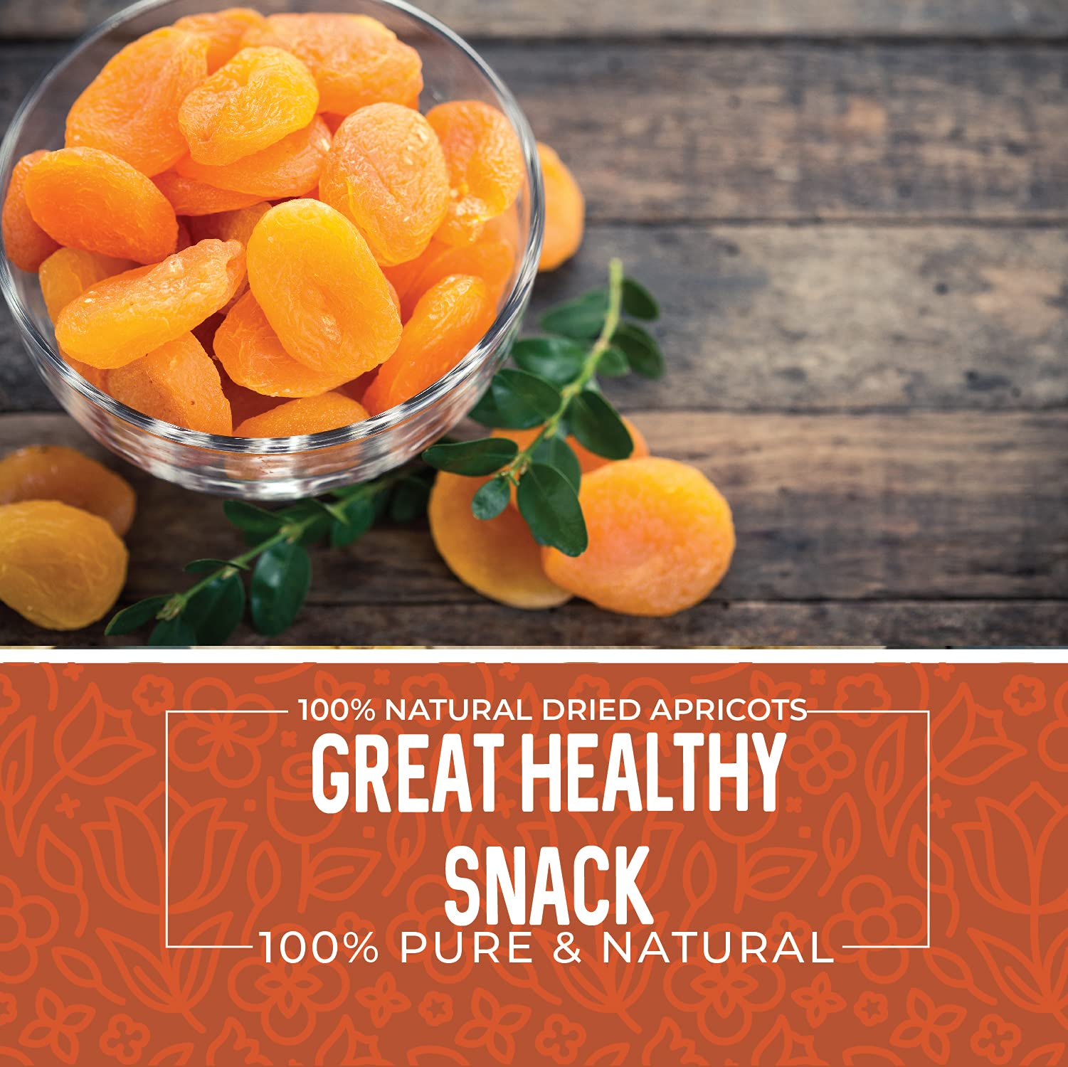 Dried Apricots No Sugar Added, 1 Pound. Turkish Apricots Dried Fruit, Dry Apricot Bulk, Apricots. All Natural, Non-GMO.