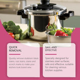 BPiYHUM Stainless Steel Kitchen Cleaning Paste, Powerful Burnt Residue Remover Paste with Sponge, Pot Bottom Black Stain Cleaner, Surface-Friendly