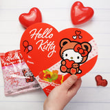 Hello Kitty Valentine's Heart Box, Gummy Fruit Flavored Candy Inside, To/From Section for Gifting, 5 Ounces