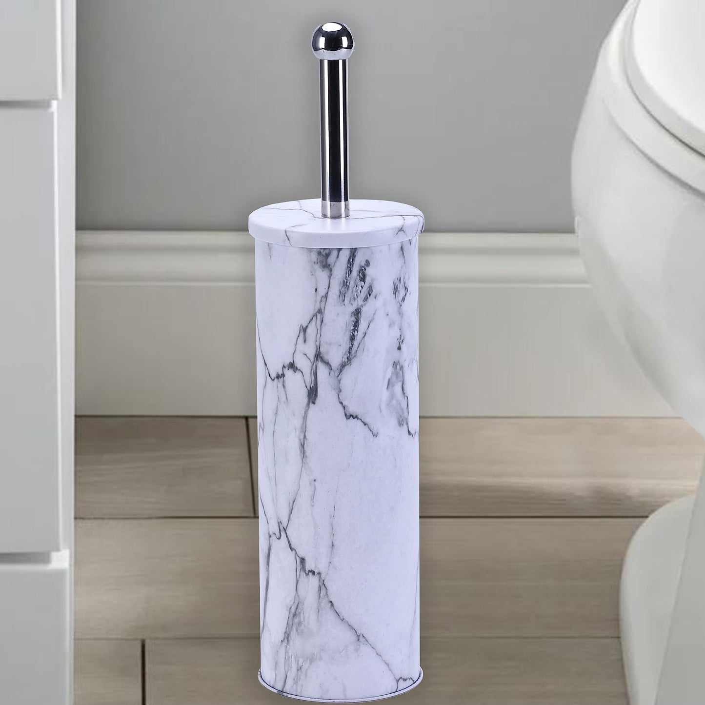 Deep & Sturdy Toilet Bowl Brush with Holder - Durable Scrubbing - Toilet Cleaners - Household Essentials - Silicone Brush - Bathroom Cleaner