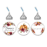 Andaz Press Fall Burgundy Marsala Wedding Party Collection, Personalized Chocolate Drop Label Stickers Trio, Custom Name Bridal Shower Date, Marsala