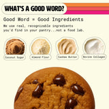Good Word, Soft & Chewy Peanut Butter Protein Cookie, 10g Protein, Gluten Free, Dairy Free, No Refined Sugar, 1.69 oz