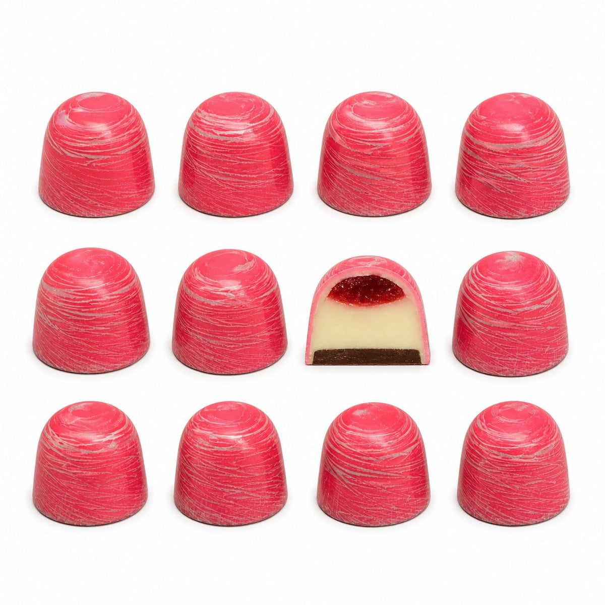 OMNIYA Delicacy Chocolate Galaxy Bonbon (7.5 oz) - 12 Pcs Gourmet White Chocolate with Raspberry and Cheesecake Crème - Luxurious Artisan Dessert Gift