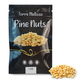Torre Melissa Pine Nuts (Pack of 10) - 1oz Individual Bags - RAW, Kosher Certified, Gluten-Free, Non-GMO - Premium Whole Pine Nuts for Snacking