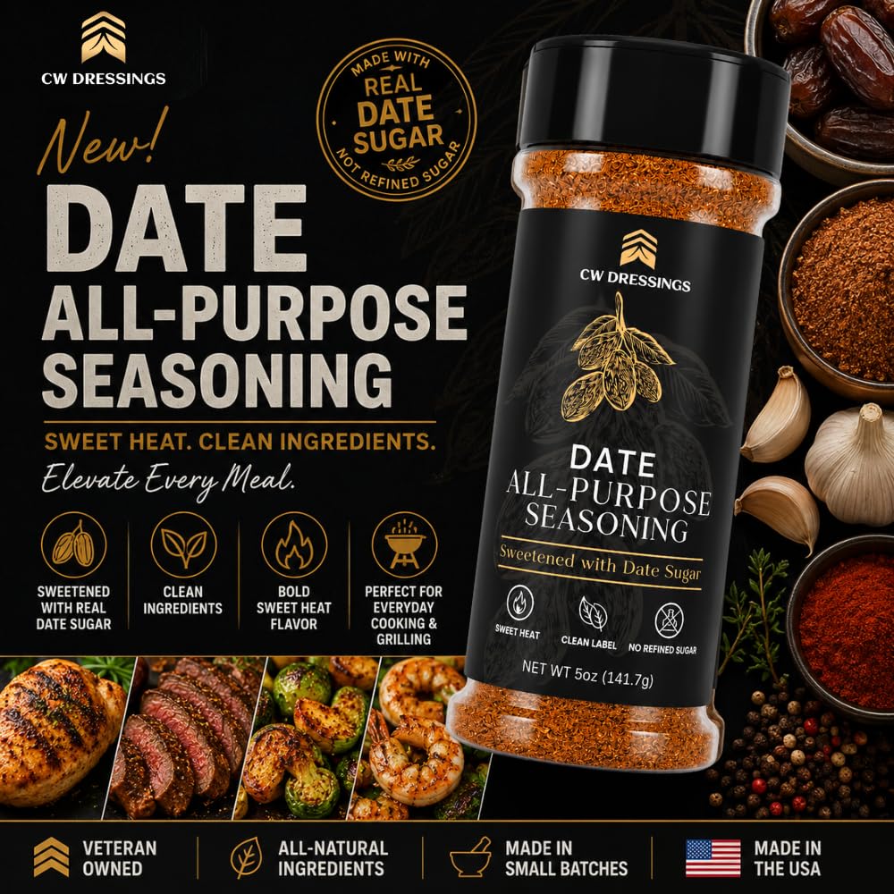 CW Dressings Date All-Purpose Seasoning, Date Sugar Sweetened, 5 oz