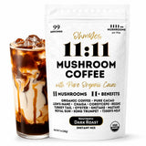OhmYes Mocha Mushroom Coffee with Pure Cacao | Organic 11 Mushroom Adaptogen Blend (Lions Mane, Reishi, Chaga, Cordyceps) | Premium Chocolate Dark