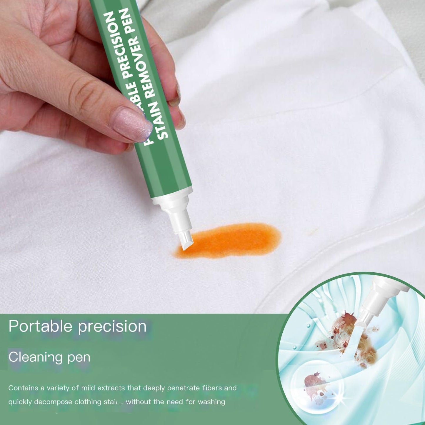 Haiqing Advanced Stain Bleach Pen for Clothing - Essential Travel Size Toiletries and Accessories - Instantly Remover New Sta*ins for All Clothes