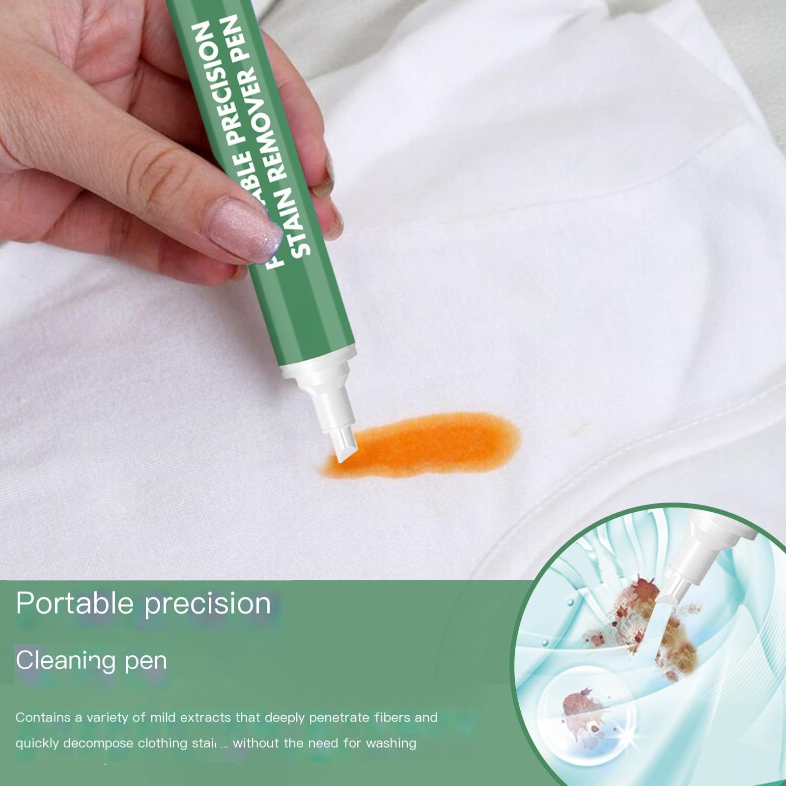 Haiqing Advanced Stain Bleach Pen for Clothing - Essential Travel Size Toiletries and Accessories - Instantly Remover New Sta*ins for All Clothes