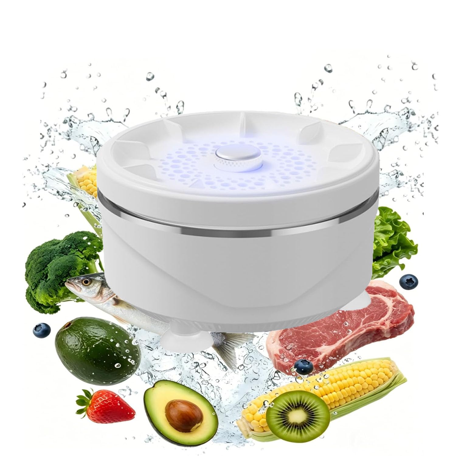 EASLIF Fruit and Vegetable Washing Machine, 2026 New Wireless Waterproof Fruit & Vegetable Cleaner Device, Titanium Electrolysis Automatic Veggie