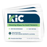 KICTeam - Electronic Cleaning Wipes (100 Wipes) - NSF Certified Tech Wipes for Electronics- Presaturated with 99.7% Isopropyl Alcohol