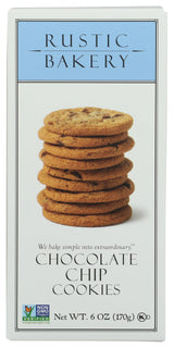 Rustic Bakery, Cookies Chocolate Chip, 6 Ounce