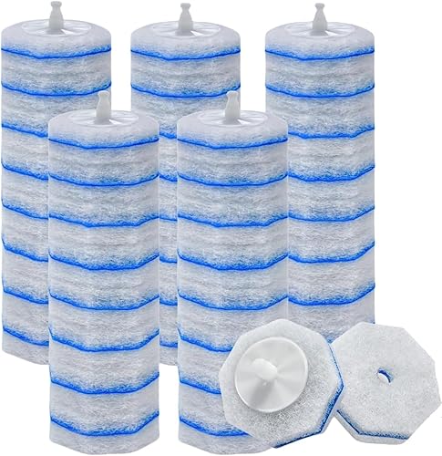 50pcs Disposable Toilet Wand Refills, Upgraded Wand Heads Compatible with Clorox Toilet Brush for Bathroom Cleaning