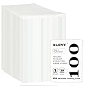 GLOYY Disposable Dish Cloth and Cleaning Handi Wipes, 100ct, Multi-Use Rags for Kitchen, Bathroom and Windows, White