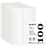 GLOYY Disposable Dish Cloth and Cleaning Handi Wipes, 100ct, Multi-Use Rags for Kitchen, Bathroom and Windows, White