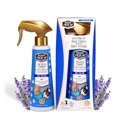 Instant Fresh Air 'Petiss' Pet Odor Eliminator & Cat Litter Deodorizer Spray - Neutralizes Dog & Cat Odors Fast - Eco-Friendly & Safe for Pets - Fresh