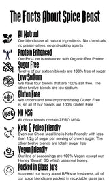 Spice Beast - Power Mex Protein Enhanced Southwestern/Tex Mex Spice Mix - No Sugar - No MSG