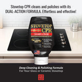 Stovetop CPR 2-in-1 Glass Stovetop Cleaner and Glass Polish (18oz) - Ceramic Top Stove Cleaner, Oven Top, Cooktop, Electric Stove Ceramic