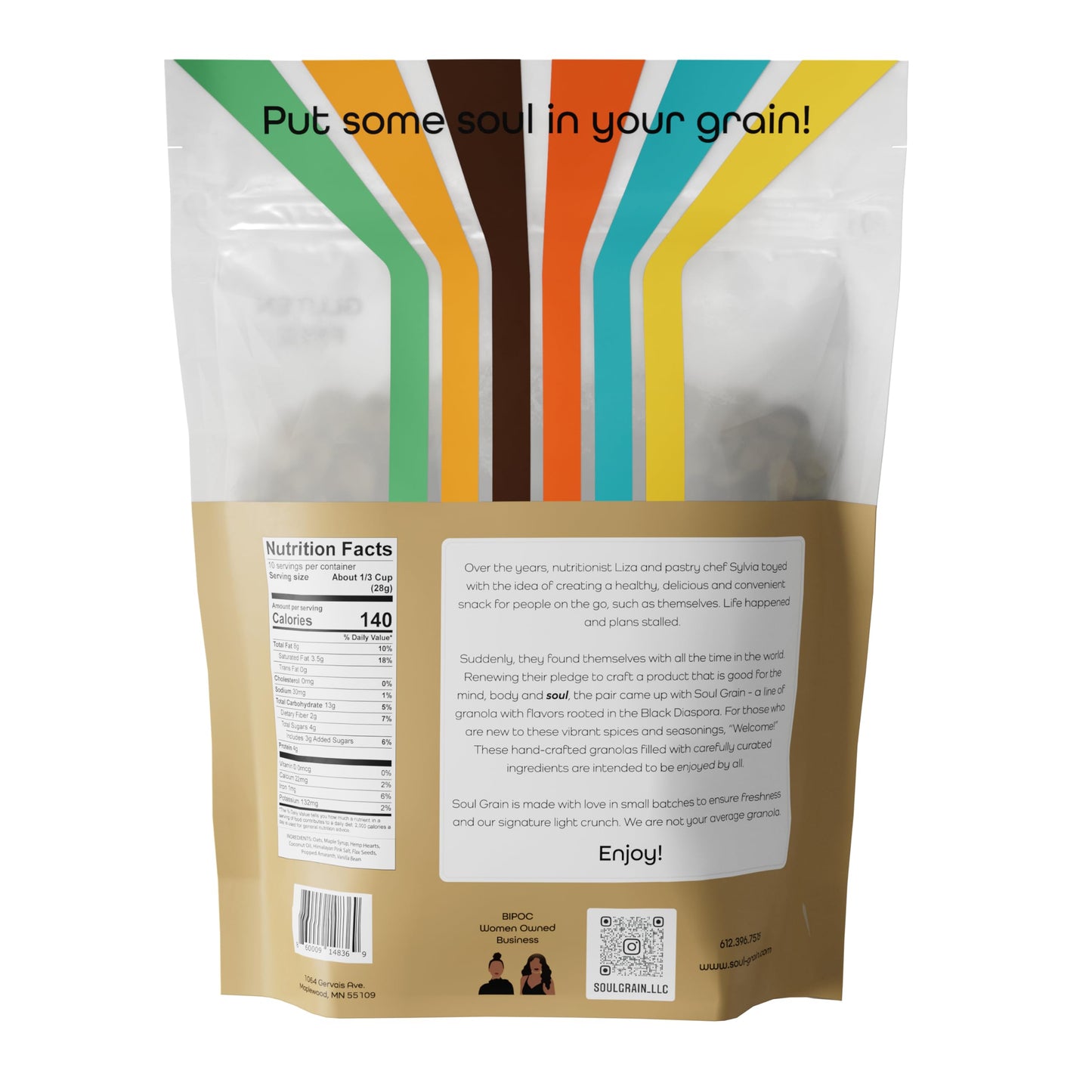 Soul Grain Neutral Nelly Granola - Hand-Crafted 10oz Gluten-Free Granola for Clean Nutrition & Versatility - Made with Whole Grain Oats, & Vanilla