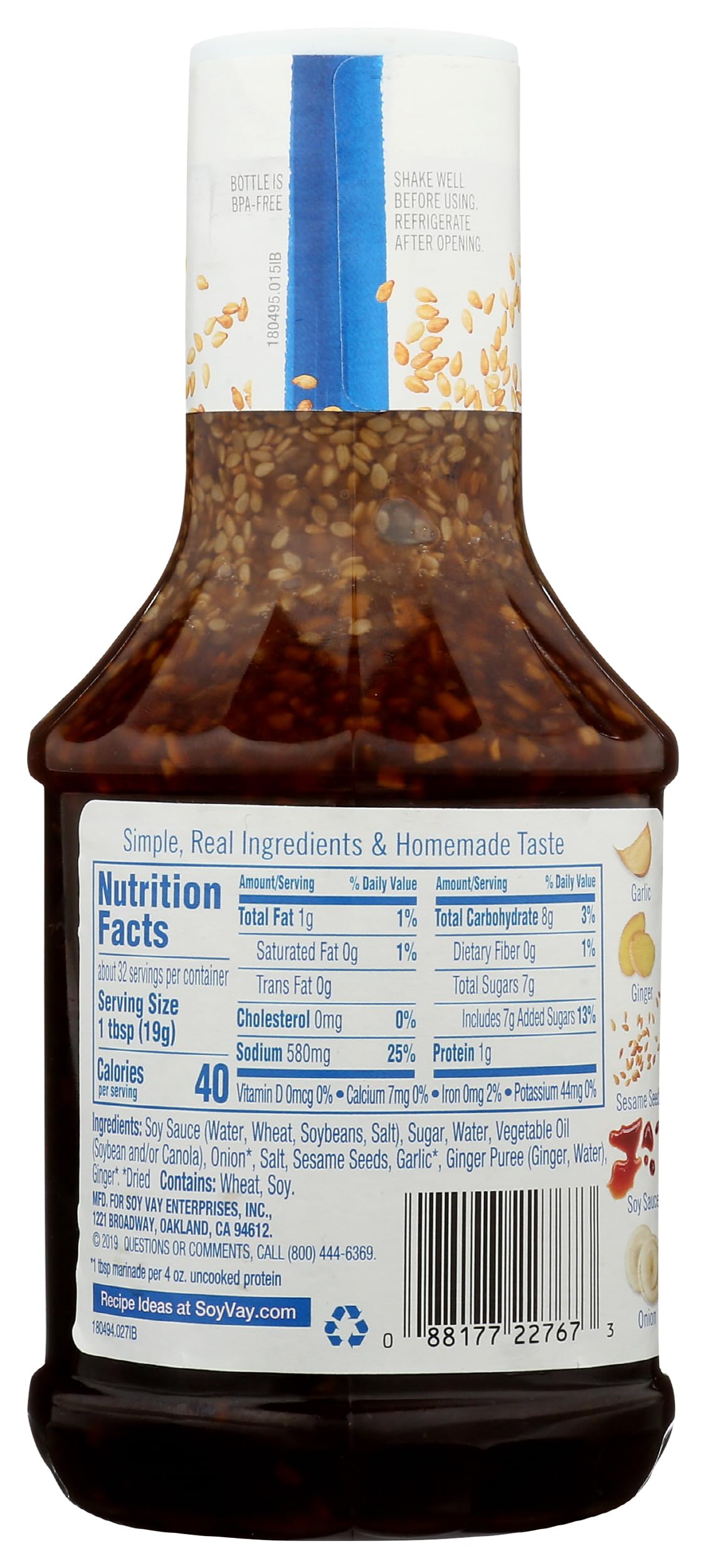 Soy Vay Veri Veri Teriyaki Marinade and Sauce, 21 Ounce Bottle (Package May Vary)