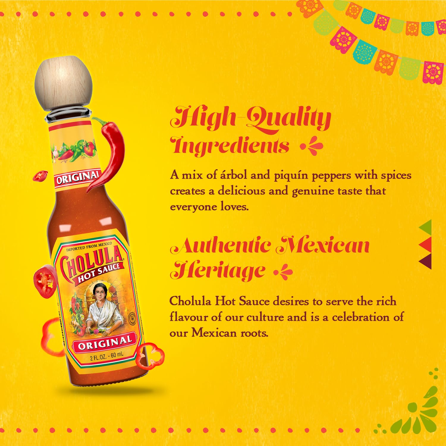 Cholula Hot Sauce, 2-Ounce Bottles (Pack of 12)
