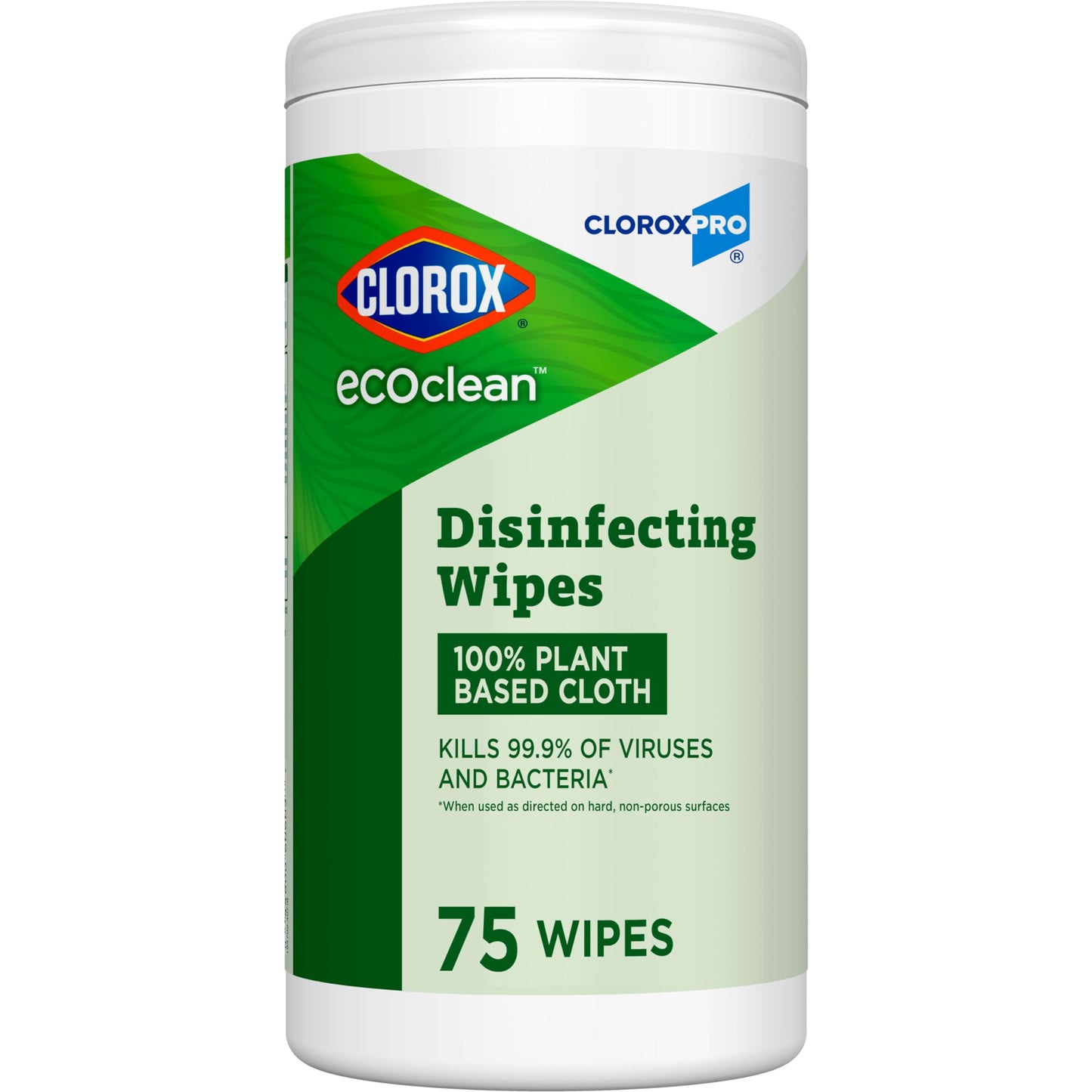 CloroxPro Clorox EcoClean Disinfecting Wipes, Multipurpose 100% Plant Based Cleaning Cloths, Antibacterial Disinfectant, Safe for Multi Surface Use