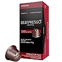 Bestpresso Coffee for Nespresso Original Machine 120 Aluminum pods Certified Genuine Espresso Verona Blend (High Intensity) Pods Compatible
