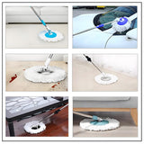 YOQXHY 6 Pack Spin Mop Replacement Heads, (6.3 Inch,Round) Microfiber Mop Refills Compatible with Hurricane, Mopnado, Libman, Simpli Magic and Other