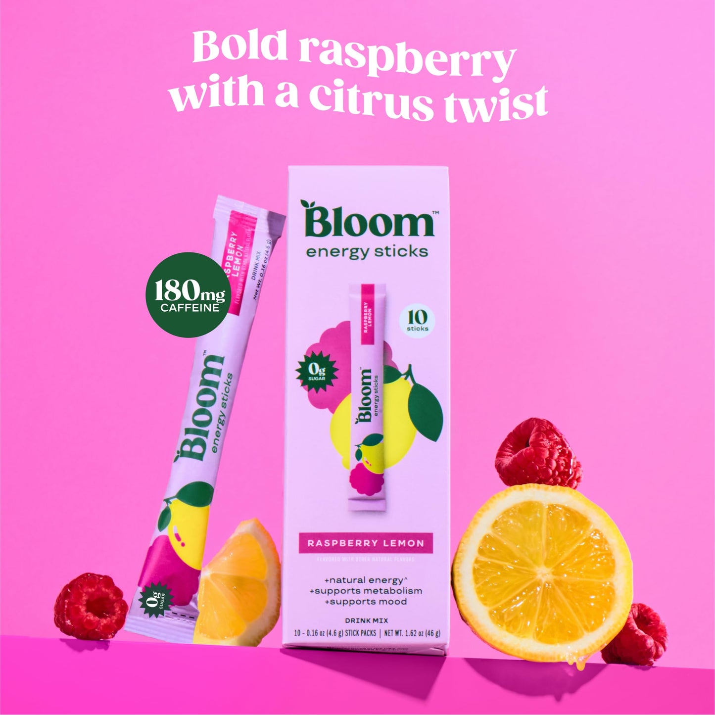 Bloom Nutrition Energy Drink Powder Packets, Sugar Free Energy Drink Mix with L-Theanine, B Vitamins & Natural Caffeine, On the Go Powder Sticks