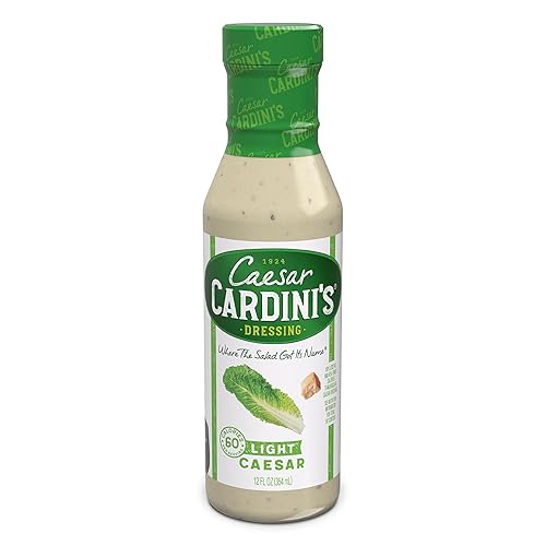 Cardini's Light Caesar Dressing, 12 fl. oz., Made with Parmesan Cheese, Vinegars, Garlic and Anchovies, Perfect Chicken Marinade, Sandwich Spread, Dip
