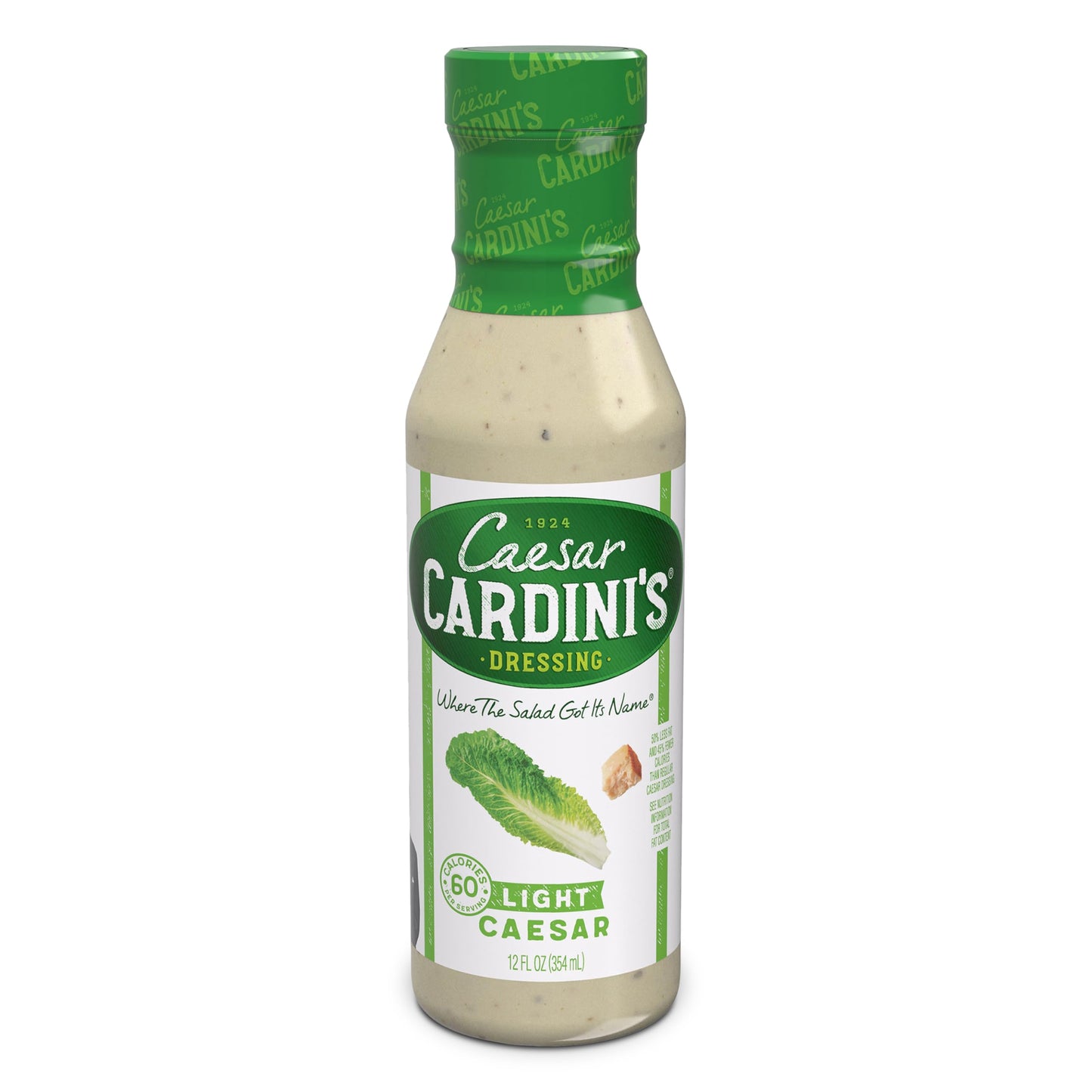 Cardini's Light Caesar Dressing, 12 fl. oz., Made with Parmesan Cheese, Vinegars, Garlic and Anchovies, Perfect Chicken Marinade, Sandwich Spread, Dip