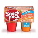 Snack Pack Zero Sugar Strawberry and Orange Flavored Low Calorie Juicy Gels Cups, 3.25 oz., 4-Count