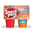 Snack Pack Zero Sugar Strawberry and Orange Flavored Low Calorie Juicy Gels Cups, 3.25 oz., 4-Count