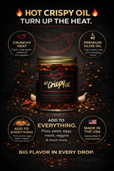 The "Hot Tub" from Hot Crispy Oil, Unique Blend of Fresh Crispy Garlic, Shallots, Hot Chili Peppers and Olive Oil, 16 oz Chili Crisp Oil