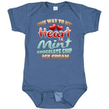 inktastic Mint Chocolate Chip Ice Cream Lover Baby Bodysuit 6 Months Indigo 30547