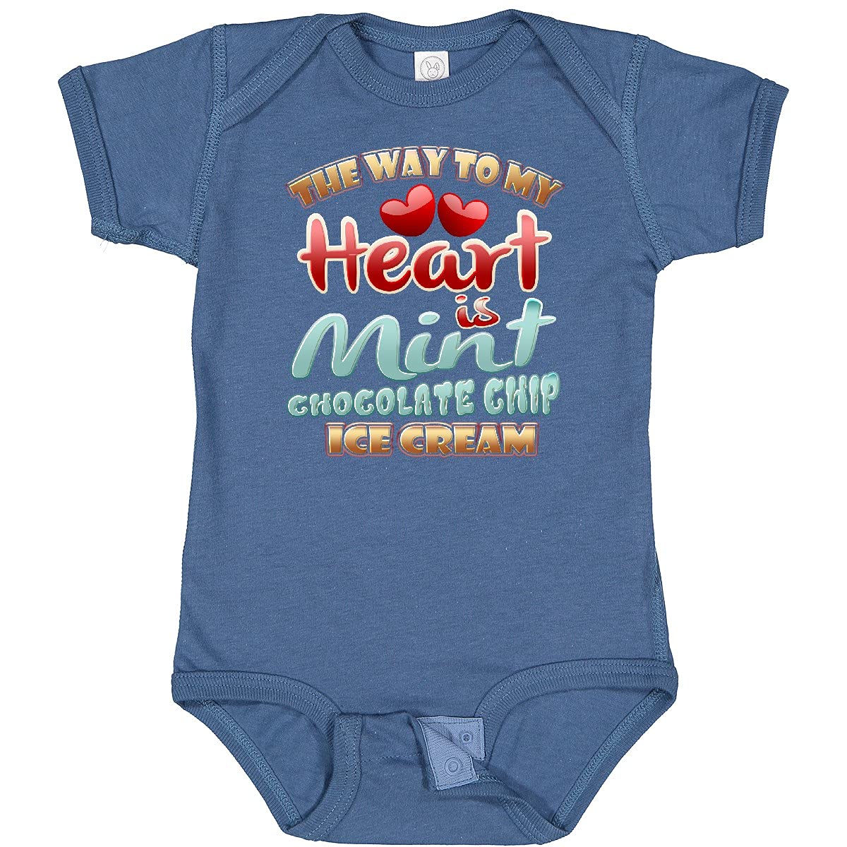 inktastic Mint Chocolate Chip Ice Cream Lover Baby Bodysuit Newborn Indigo 30547