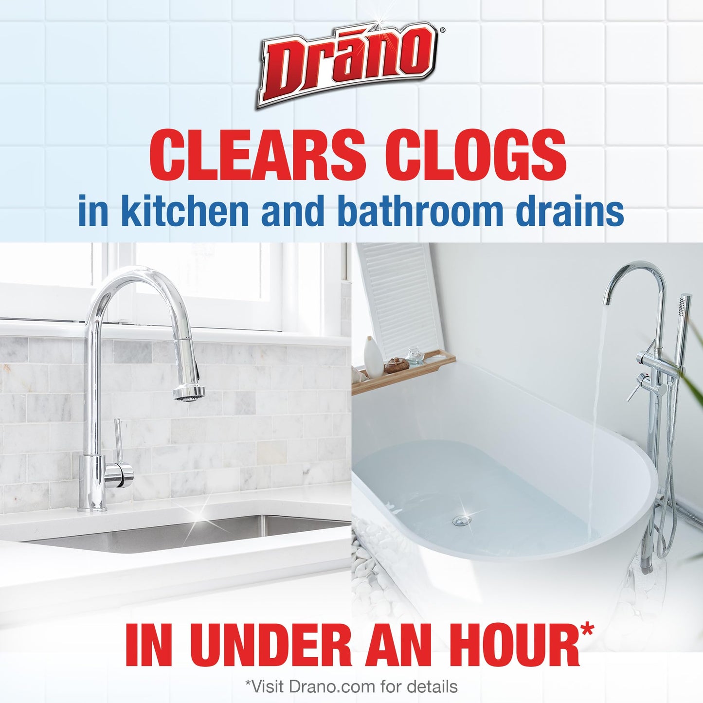 Drano Balance Drain Clog Remover and Cleaner, Non-Corrosive Formula, Safe on All Pipes and Septic Tanks, Formulated Using Only Essential Ingredients
