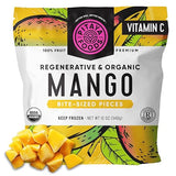 Pitaya Foods® Regenerative Organic Mango Bite-Sized Pieces, Pre-Packaged Frozen Fruit, No Added Sugar or Preservatives, Containing Fiber, Vitamin A