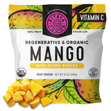 Pitaya Foods® Regenerative Organic Mango Bite-Sized Pieces, Pre-Packaged Frozen Fruit, No Added Sugar or Preservatives, Containing Fiber, Vitamin A