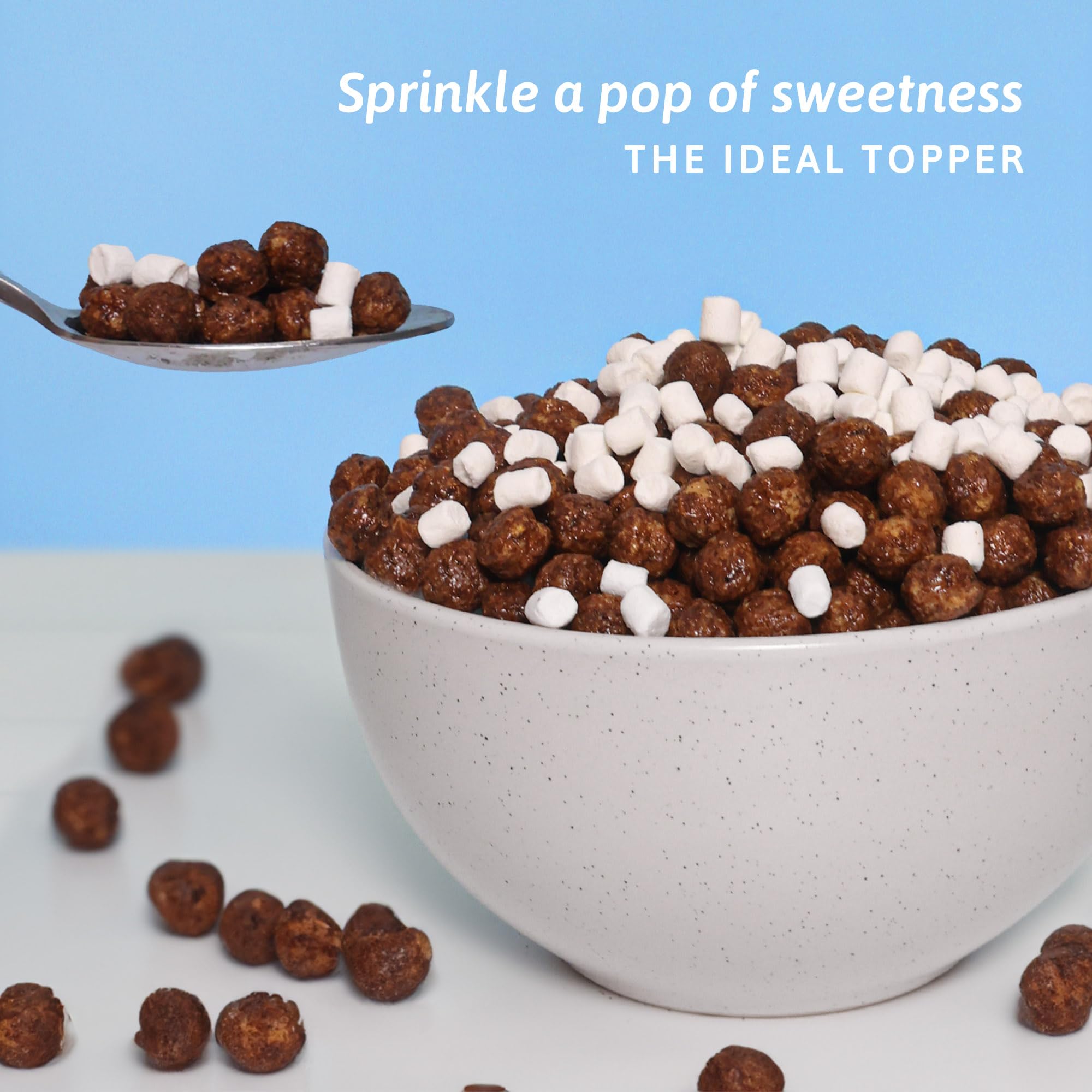 Palm and Plenty Dehydrated Marshmallow Bits | For Cereal, Hot Chocolate, Cocoa, Ice Cream and Desserts | Irresistible Sweet Treats for Snacking