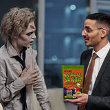 Zombie Santa Brain Fluff Cotton Candy - Gourmet Christmas Candy Gifts for Teens - Funny Gag Gift for Zombie Lovers - Pink Strawberry Flavor