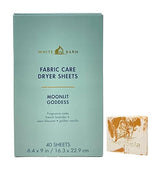 Bath & Body Works Moonlit Goddess Fabric Care Dryer Sheets - Box of 40 sheets - with a Peach Gardenia Sample Soap