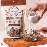 Paleonola Vanilla Bean Grain Free Granola, 10 Oz Resealable Bag (Pack of 1) - Grainless Paleo Granola Blended with Nuts, Seed & Vanilla Bean - Gluten & Dairy Free, Non-GMO, Low Carb Protein Granola
